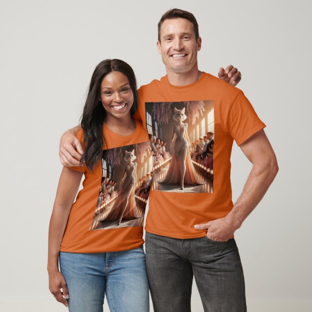 Fantasy Cute Podium Beautiful Cat T-Shirt (Unisex)