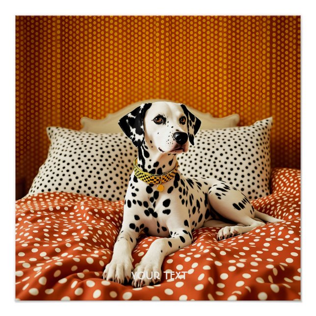 Fantasy Cute Polka Dog Dot Poster (Front)