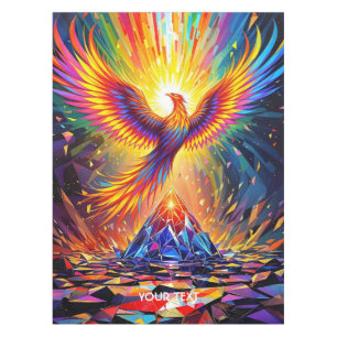 Fantasy Cute Prism Phoenix Rising Tablecloth
