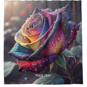 Fantasy Cute Purple Yellow Rose Shower Curtain
