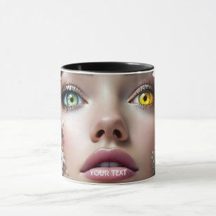 Fantasy Cute Puzzle Girl Face Mug