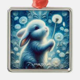 Fantasy Cute Rabbit Bunny Flower Metal Tree Decoration