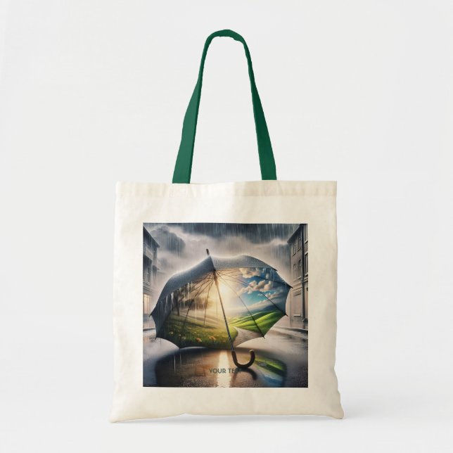 Fantasy Cute Rain Umbrella Sun Tote Bag (Front)