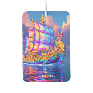 Fantasy Cute Rainbow Colors Ship Car Air Freshener