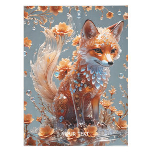 Fantasy Cute Red Glass Fox Tablecloth