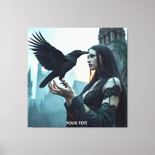 Fantasy Cute Renaissance Gothic Woman Canvas Print