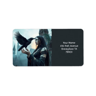 Fantasy Cute Renaissance Gothic Woman Label