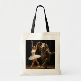 Fantasy Cute Rhino Dancer Ballerina Tote Bag