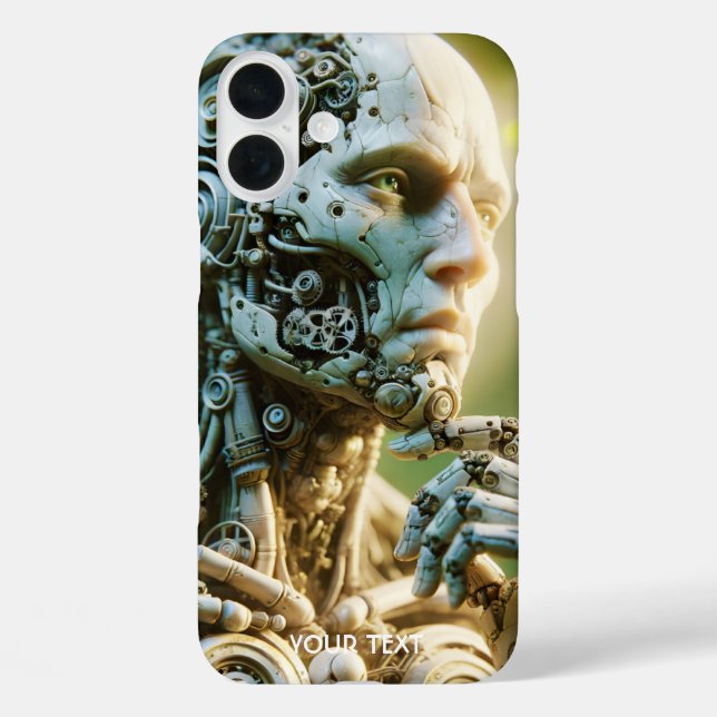 Fantasy Cute Robot Face Sculpture Case-Mate iPhone Case (Back)