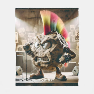 Fantasy Cute Rock Punk Singer Fleece Blanket
