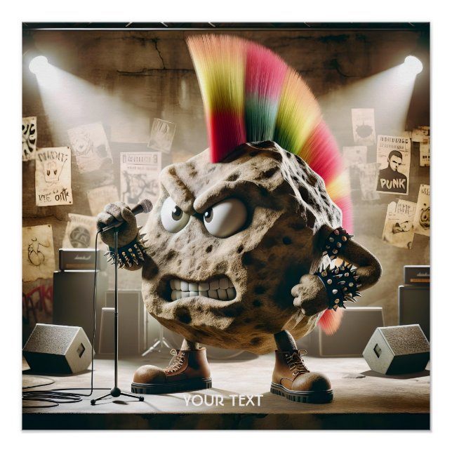 Fantasy Cute Rock Punk Singer Poster (Front)