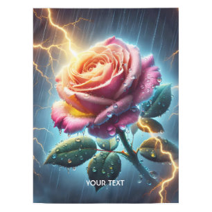 Fantasy Cute Rose Rain Lighting Tablecloth