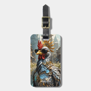 Fantasy Cute Roster Sunglasses Flowers Luggage Tag