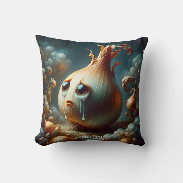 Fantasy Cute Sad Crying Onion Cushion (Front)
