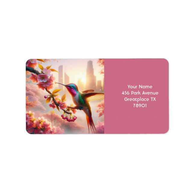 Fantasy Cute Sakura Bird City Label (Front)