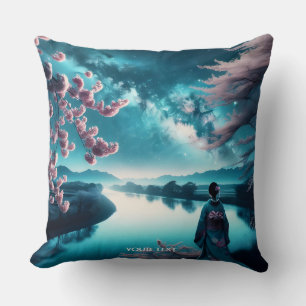 Fantasy Cute Sakura Girl Night Cushion