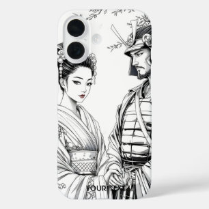 Fantasy Cute Samurai Geisha Pencil iPhone 16 Case