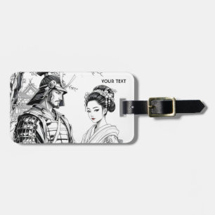 Fantasy Cute Samurai Geisha Pencil Luggage Tag