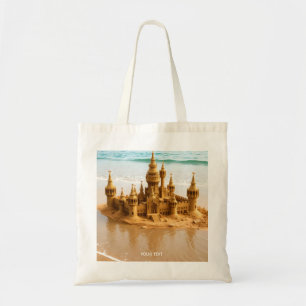 Fantasy Cute Sand Castle Beach Tote Bag