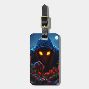 Fantasy Cute Scary Strawberry Man Luggage Tag