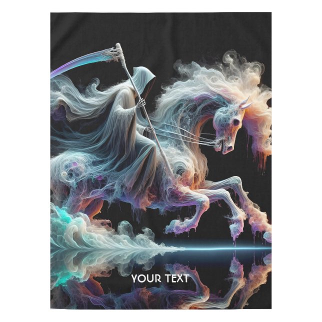 Fantasy Cute Scythe Horse Reflection Tablecloth (Front)