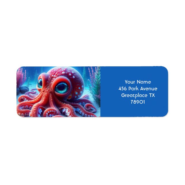 Fantasy Cute Sea Red Octopus (Front)