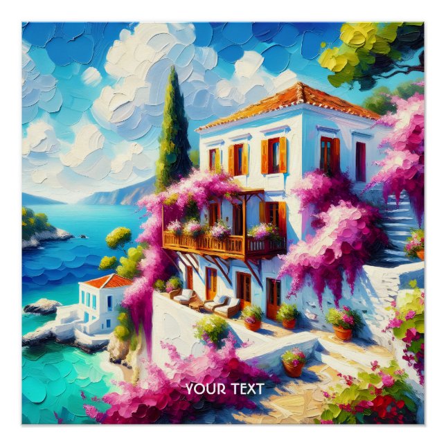 Fantasy Cute Sea Villa House Poster (Front)