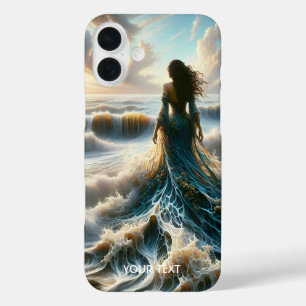 Fantasy Cute Sea Wave Girl iPhone 16 Plus Case