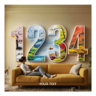 Fantasy Cute Season Four Numbers Poster