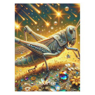 Fantasy Cute Sequin Grasshopper Stars Tablecloth