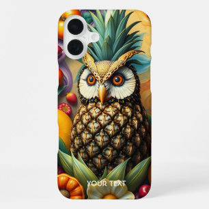 Fantasy Cute Serene Pineapple Owl iPhone 16 Plus Case