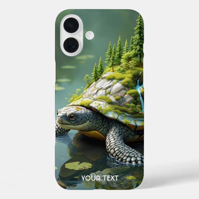 Fantasy Cute Serene Turtle Forest Case-Mate iPhone Case (Back)