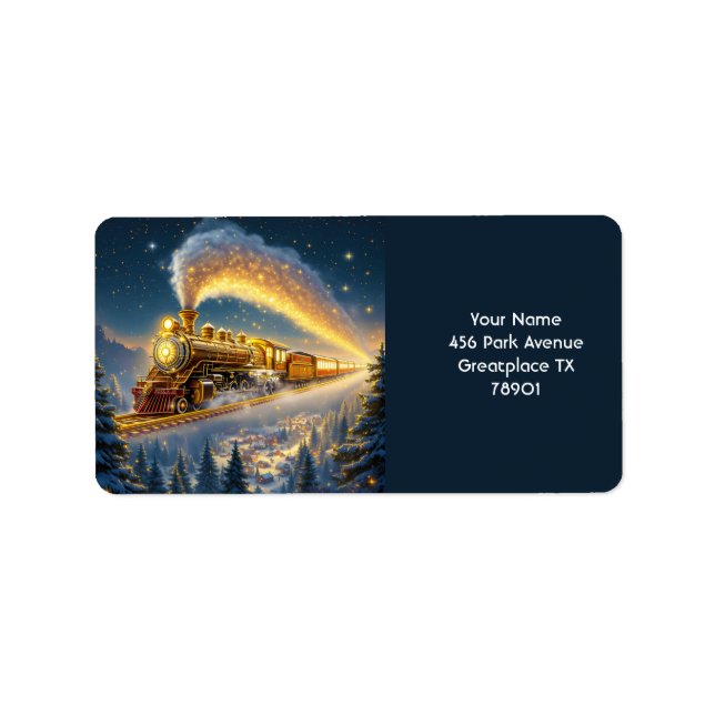 Fantasy Cute Sky Train Village Label (Front)