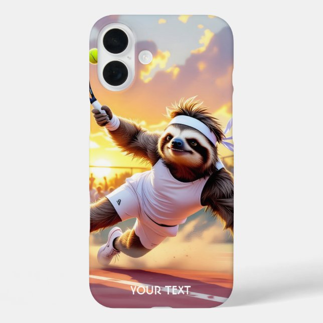 Fantasy Cute Sloth Playing Tennis  Case-Mate iPhone Case (Back)