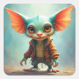 Fantasy Cute Small Adorable Creature Square Sticker