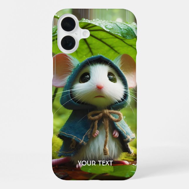 Fantasy Cute  Small Mouse Rain iPhone Case (Back)