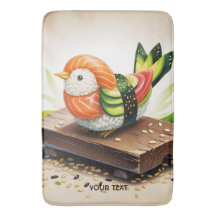 Fantasy Cute Small Sushi Bird Bath Mat