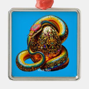 Fantasy Cute Snake Egg Vibrant Metal Tree Decoration