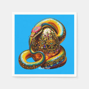 Fantasy Cute Snake Egg Vibrant Napkin