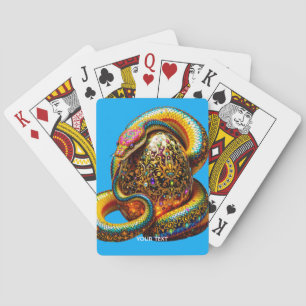 Fantasy Cute Snake Egg Vibrant Playing Cards