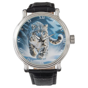 Fantasy Cute Snow Leopard Running Watch