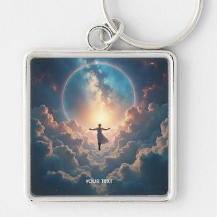 Fantasy Cute Space Stars Girl Key Ring
