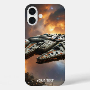 Fantasy Cute Spaceship Space Planet iPhone 16 Plus Case