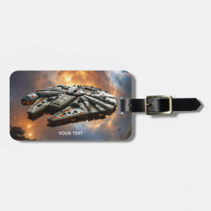 Fantasy Cute Spaceship Space Planet Luggage Tag