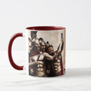 Fantasy Cute Spartan Warriors Selfie Mug