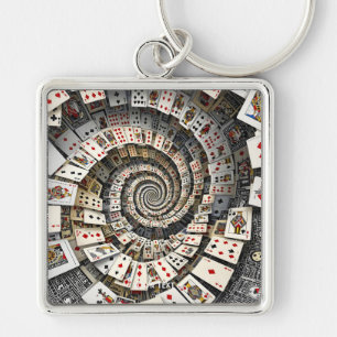 Fantasy Cute  Spiral Cards Staircase  Key Ring