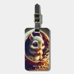 Fantasy Cute Squirrel Inside Shell Luggage Tag