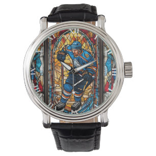 Fantasy Cute Stained Ice Hockey Watch