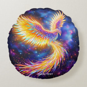 Fantasy Cute Starlight Phoenix Space Round Cushion