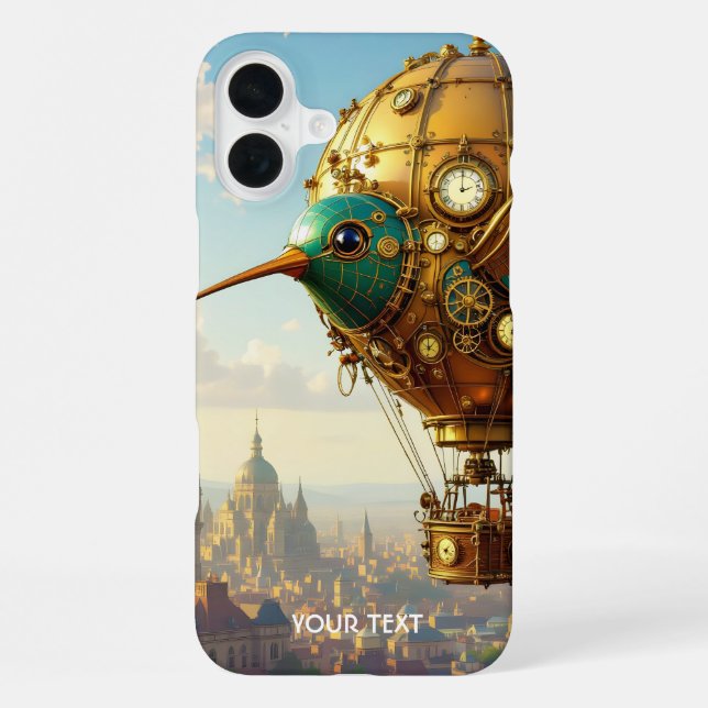 Fantasy Cute  Steampunk Bird Sky iPhone Case (Back)
